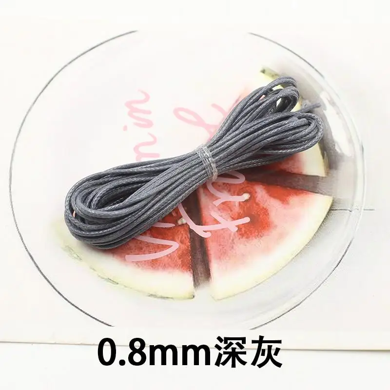 DIY аксессуары из бисера веревка материал 0,8 мм воск/Воск Веревка/линия воск/Воск линия/не выцветает - Цвет: Dark gray