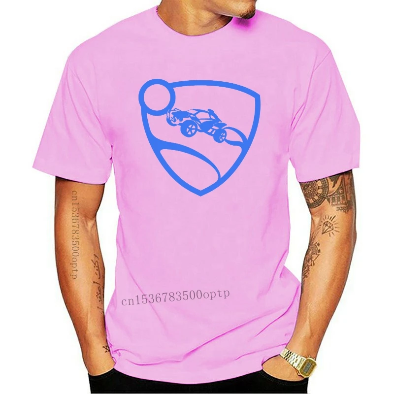 Новинка 2021 хлопковые футболки с коротким рукавом мужская одежда Rocket League голубая