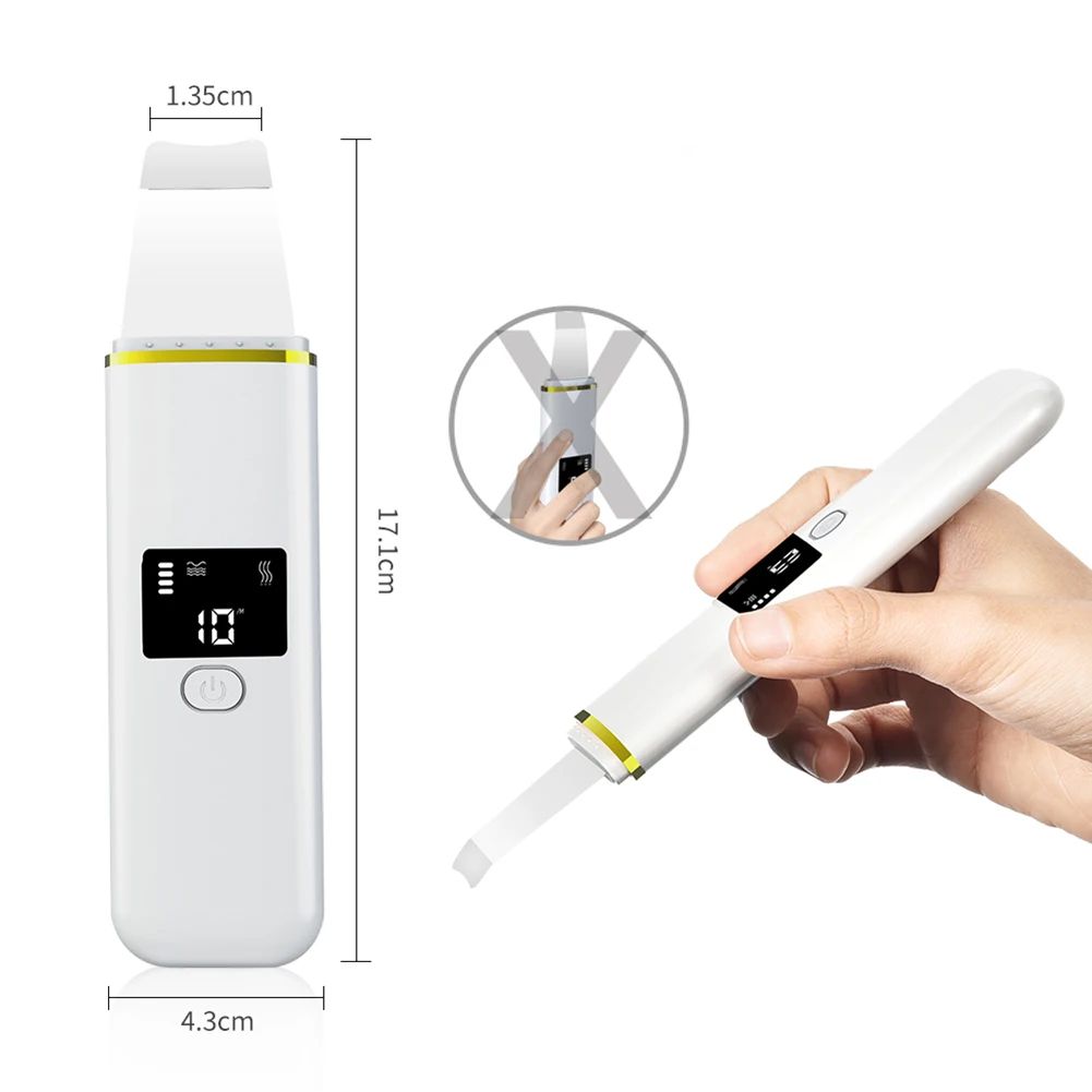 Purificador da Pele Cuidados com o Rosto Dispositivo de Elevação Ultrasonic Limpeza Profunda Importação Recarregável Ems Esfoliante Acne Remoção Cravo Pore Íon 6 High Quality Beleza e saúde