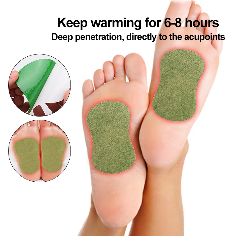 20pcs Detoxification Wormwood Foot Patch Pain Relieving Plaster Relieve Stress Help Sleeping Weight Loss Body Slimming Pad Detox