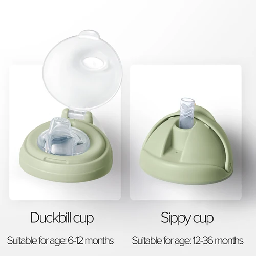 BC 베이비 케어 베이비 Sippy Cup 인쇄 Anti-choed Handle & Sling Feeding Duckbill Cup 중력 공 마시는 빨대 물병 3