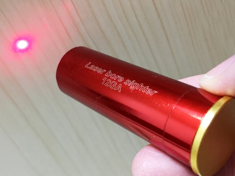 Armiyo 12GA 20 мм красный лазерный прицел 12 Калибр Картридж пистолет Boresighter Тактический стрельба охотничья оптика Sighter без батарей