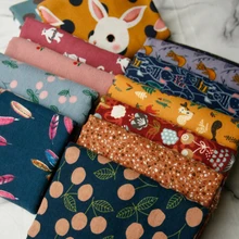 145x50 см Качественный хлопок осень/зима мультфильм саржа фланелет Матовая Мягкая Ткань Пряжа-окрашенная фланелевая ткань для одежды 280 г