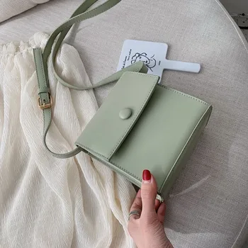 

Female New Fashion PU Leather Korean Messanger bag Lady Solid color shoulder mobile phone bags shoulder bag handbag dropshipping