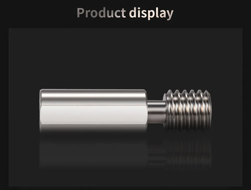 BIQU H2 Extruder All Metal Heatbreak Titanium Alloy Stainless Steel Throat 3D Printer Parts For B1 Ender 3 V2.0 Upgrade Hotend