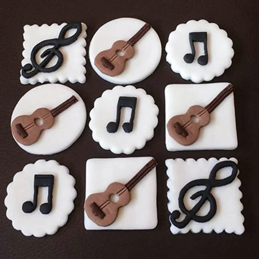 Musical Hinweis Silikon Sugar Mold Fondant Kuchen Dekorieren Werkzeuge Cupcake Schokolade Backen Formen – Detail 3