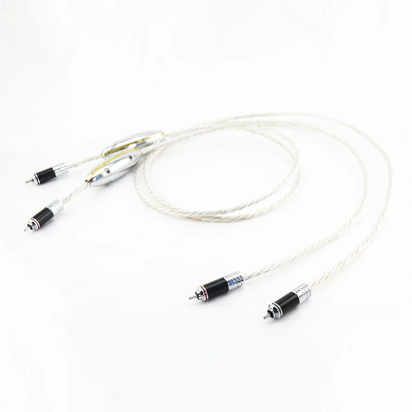 

HIFI 3meter Crystal Cable's Crystal Connect Absolute Dream audio rca cable,carbon fiber plug connector signla cable