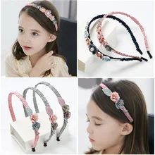 Южные аксессуары для волос, Корея, Детские резинки для волос, милая повязка на голову для девочек, Студенческая Нескользящая Милая повязка на голову с цветами для маленьких девочек