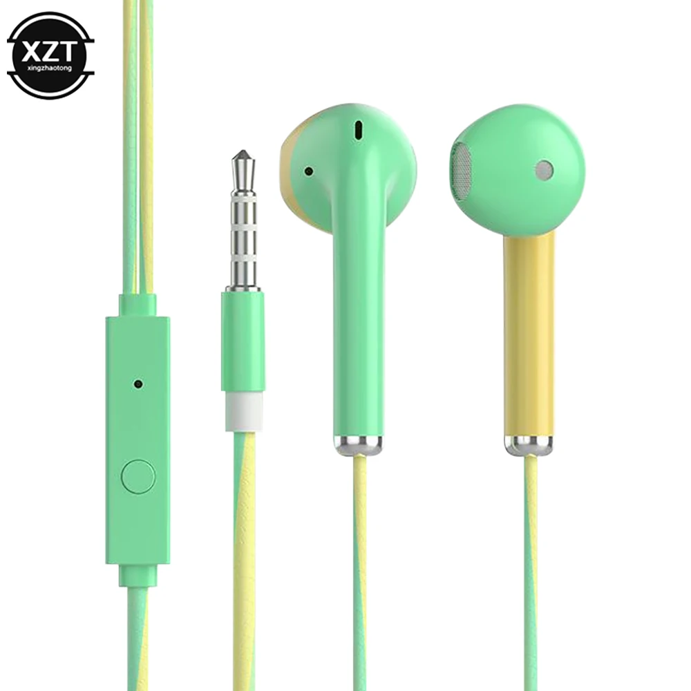1pcs In-ear Headphone Running Music Game Earphone Noise Cancel Mobile Phone Pc Pad Laptop Mic