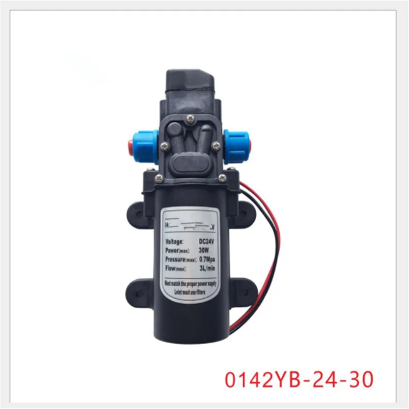 0142YB-24-30 Горячая Высокое качество Быстрая DC 12V DC 24V 30W 3L/Min 0.7Mpa водяной мембранный самовсасывающий насос высокого давления - Напряжение: 0142YB-24-30