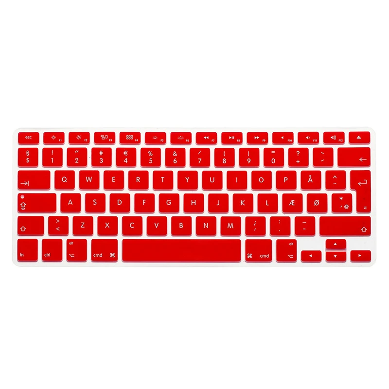Высокое качество Danmark клавиатура чехол для Apple Macbook Pro 13 15 W. Touch Bar A1706 A1707 силиконовые наклейки для клавиатуры