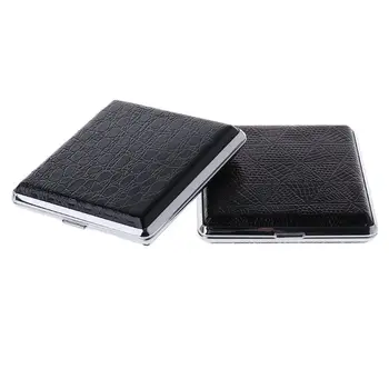 

Leather Cigarette Case Personalized Creative 20 Sticks with Rubber Band Gift Box