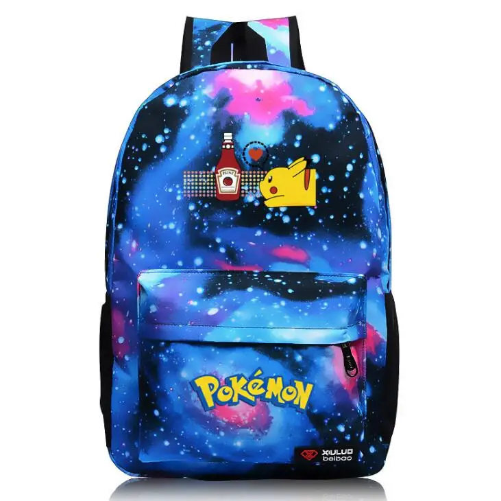 picture color Светящаяся сумка с покемонами Ghost Pokemon Pie Pokemon Go Рюкзак - Цвет: picture color
