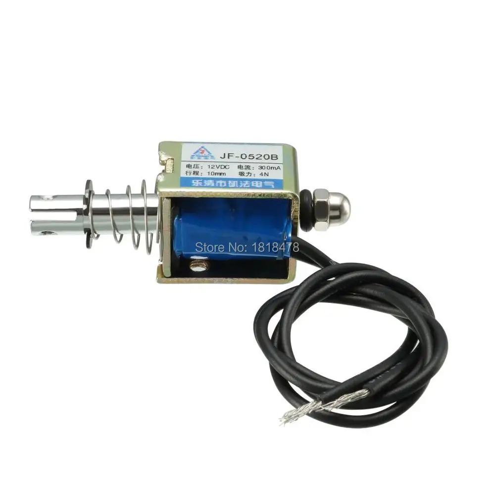JF-0520B DC 6V 800mA 4N/8mm Pull Push Type Linear Motion Solenoid Electromagnet✦ 
