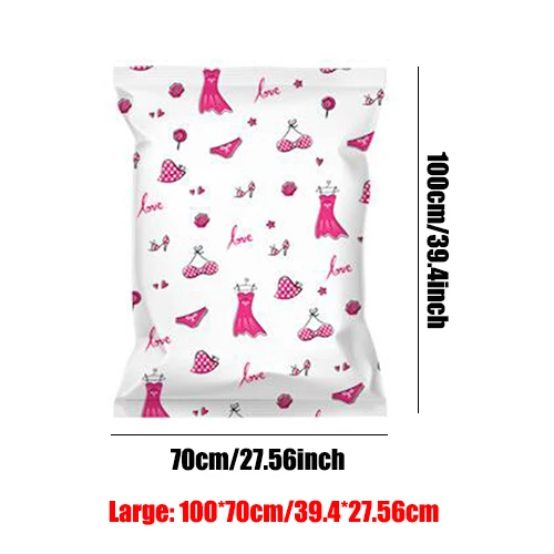 100x70cm Красное платье узор экономии пространства сумки одеяло куртка одежда уплотнение вакуумный Органайзер Путешествия Упаковка мешки компрессионный мешок - Цвет: 100x70cm