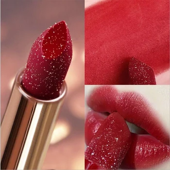 

Brand New Lips Makeup Moisturizing Glitter Diamond Long Lasting Pigment Mermaid Shimmer Shiny Lipstick Luxury Makeup Cosmetic