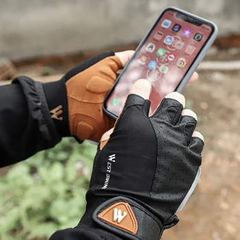 

WEST BIKING Cycling Gloves Breathable Anti Slip Anti-shock Bicycle Motorcycle Men Women Gloves Outdoor Sports Accessories