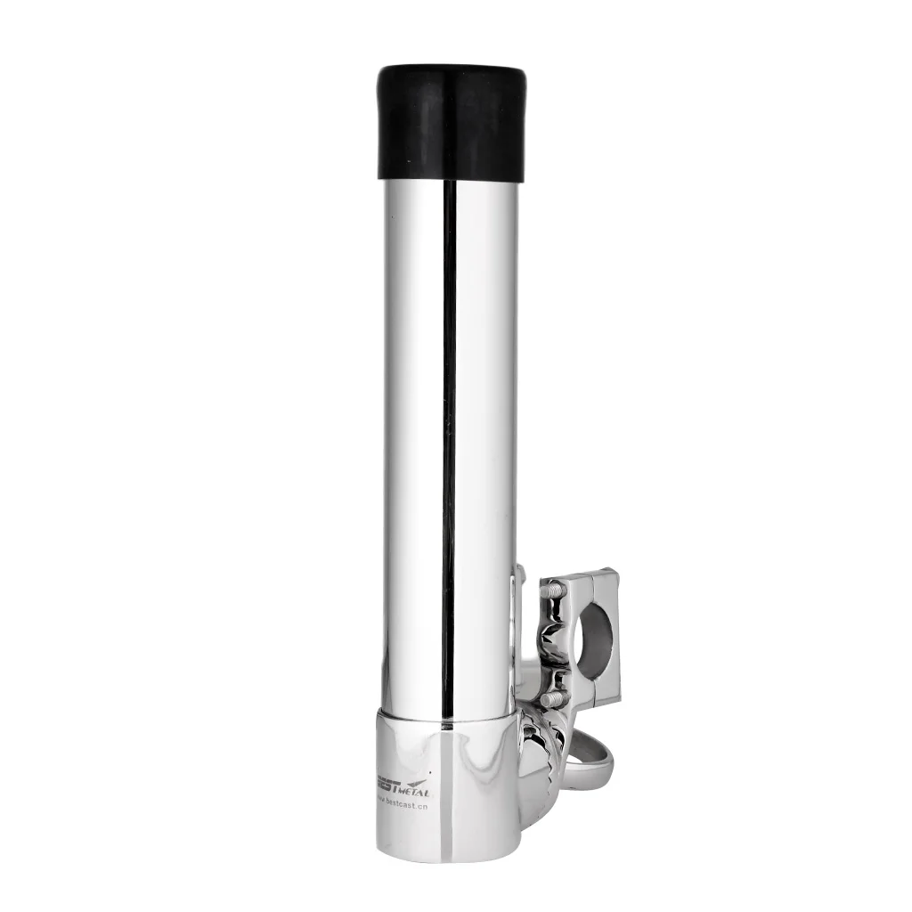 Adjustable Stainless Steel 316 Fishing Rod Holder Rail Mount Clamp On Boat Yacht for Rail 25mm to 32mm OD