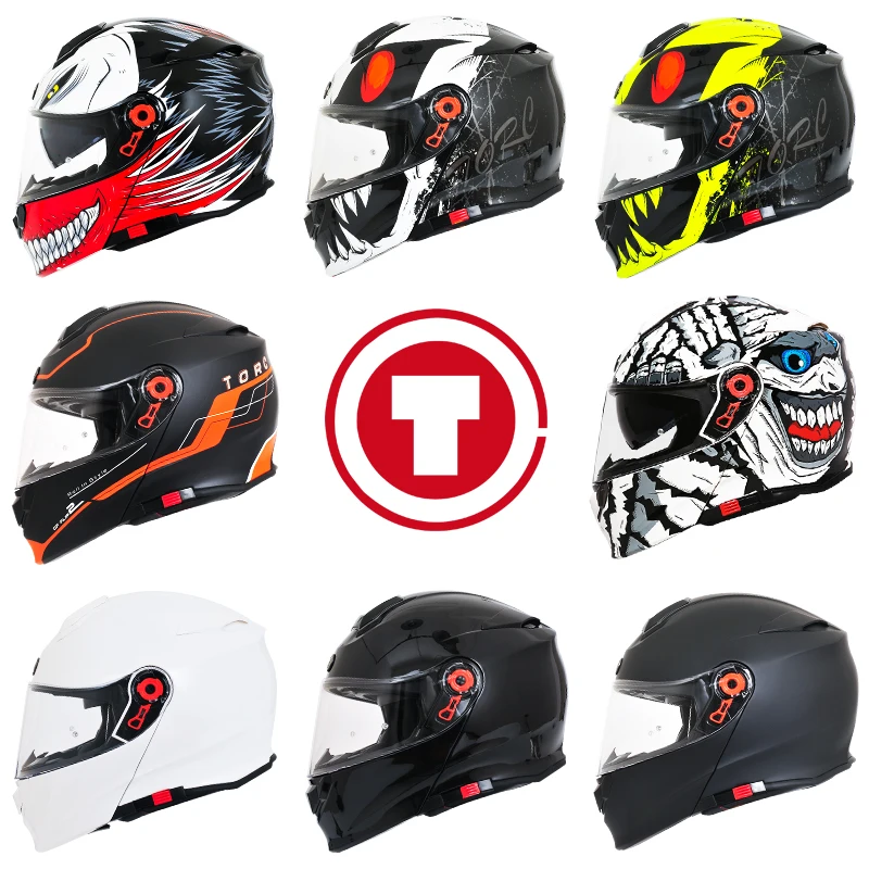 Бесплатная доставка TORC двойной козырек анти туман откидной полный лицо