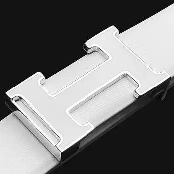 

Luxury Letter Belts for Men High Quality Cowskin Strap Leather Belt Retro Smooth Buckle Belt for Jeans Pants