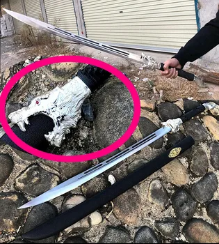 

Wolf Head Outdoors Dao Sword Katana Sharp 1075 High Carbon Steel Blade Battle Knife