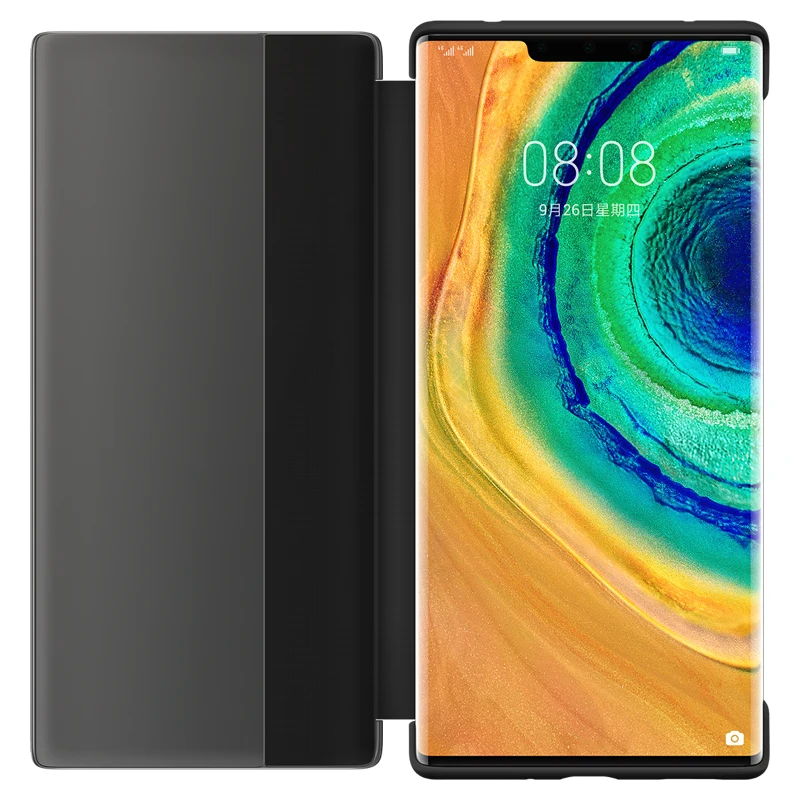 Чехол для HUAWEI Mate30 Pro,,, официальный, умный, защитный чехол для просмотра, Mate30, чехол, окно, флип, кожа, Mate30/Mate30pro, чехол