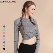 Женские спортивные футболки, женские рубашки для йоги, быстросохнущие обтягивающие футболки для бега, эластичные облегающие футболки для фитнеса, облегающие футболки, топы, Спортивная тренировочная блузка