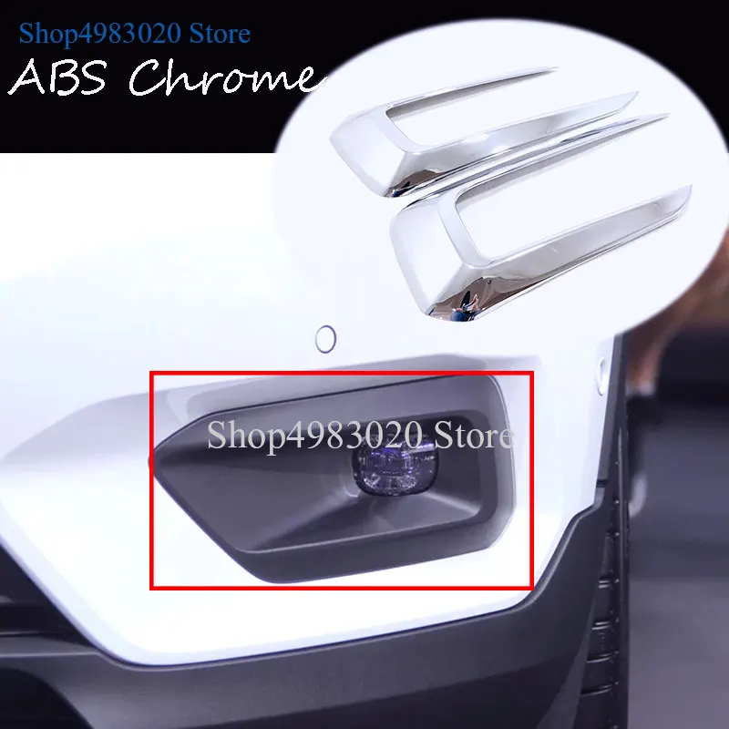 

For Volvo XC40 T5 Accessories 2017 2018 2019 ABS Chrome Car front fog lampshade cover frame Cover Trim Sticker Car Styling 2pcs