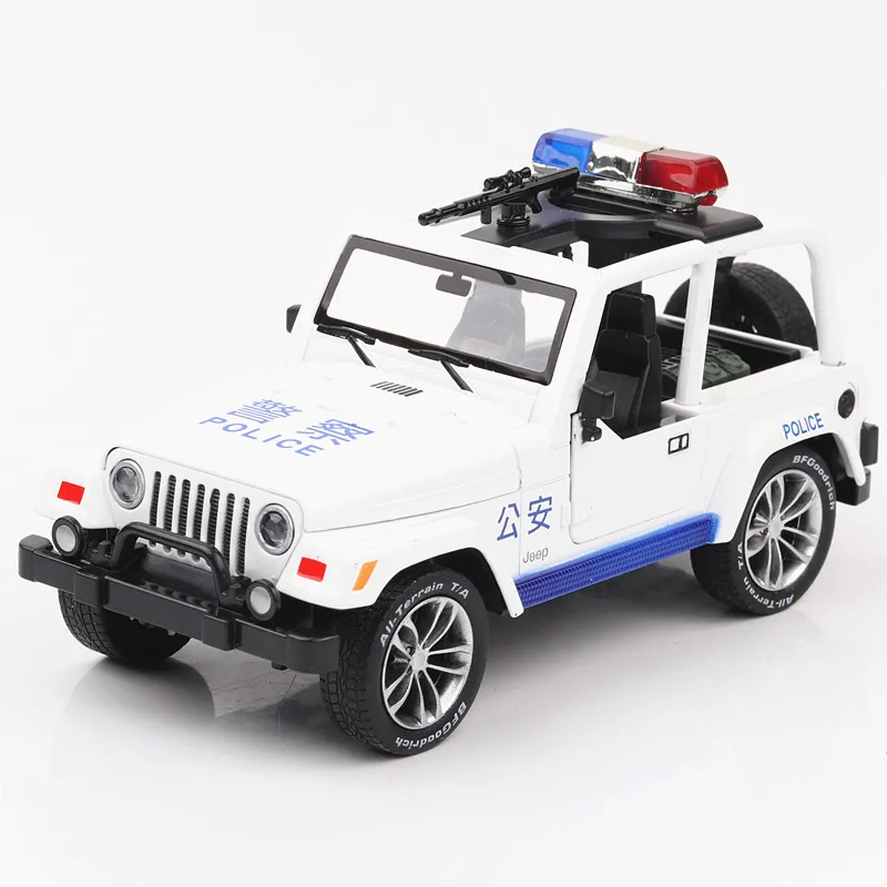 

[Boxed] Wrangler Alloy People Police Car Camouflage Trousers Model Car Model Pull Back Car Toy