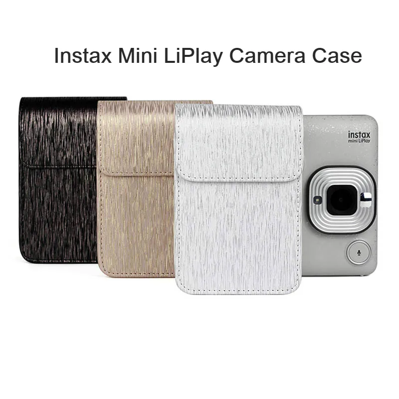Fujifilm instax mini liplay puレザーケース,インスタントカメラ用,フォトフィルムバッグ,ショルダーストラップ,保護 カバーポーチ|Camera/Video Bags| - AliExpress