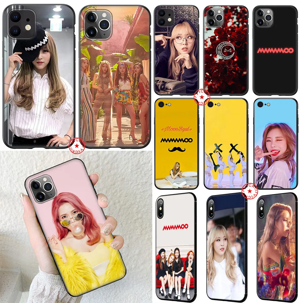 MAMAMOO Мягкий силиконовый чехол для телефона iPhone 11 Pro XR X XS Max 6 6S 7 8 плюс 5 5S SE |