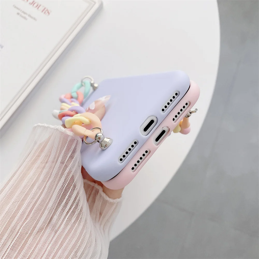 Vòng Tay Dây Đeo Cổ Tay Ốp Lưng Dành Cho Samsung Galaxy Samsung Galaxy S6 S7 Edge S8 S9 S10 S10e S21 S20 FE Note 8 9 10 Plus Lite 20 Cực Mây Bao kawaii samsung phone cases