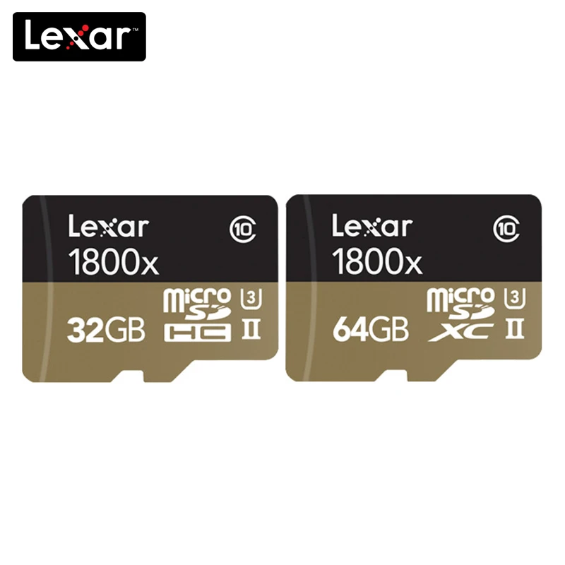 100% оригинальная карта Micro SD Lexar 1800x 32 ГБ 64 максимальная скорость чтения 270 детской