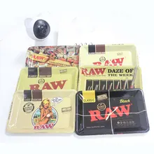 18*12.5 cm סיגריות גלם עישון ניירות אביזרי צלחת יוניסקס שולחן קטן מתכת טבק אחסון צלחת דיסקים עבור הרב מטחנות(China)