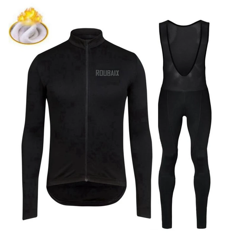 Traje de ciclismo de invierno зима термо флис длинный рукав джерси и комбинезон MTB Открытый Спортивная одежда велосипедный спорт одежда - Цвет: 7