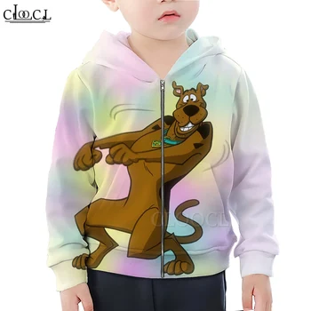

CLOOCL Cartoon Anime Scooby Doo Kids Autumn Zipper Hoodie Boy Girl 3D Print Hooded Sweatshirt Tops Fashion Hot Selling Pullovers