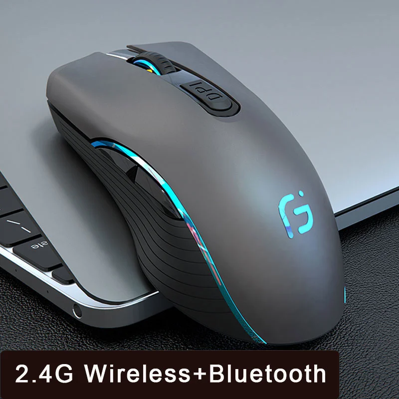 Wireless Mouse Rechargeable Bluetooth Silent Ergonomic Computer 2400 DPI For iPad Mac Tablet Macbook Air Laptop PC Gaming Office white gaming mouse wireless Mice