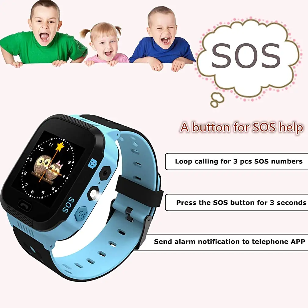 2021 Kids Smart Watch For Children'S SOS Phone Watch Smartwatch With Sim Card Photo Waterproof  Kids Gift For IOS Android