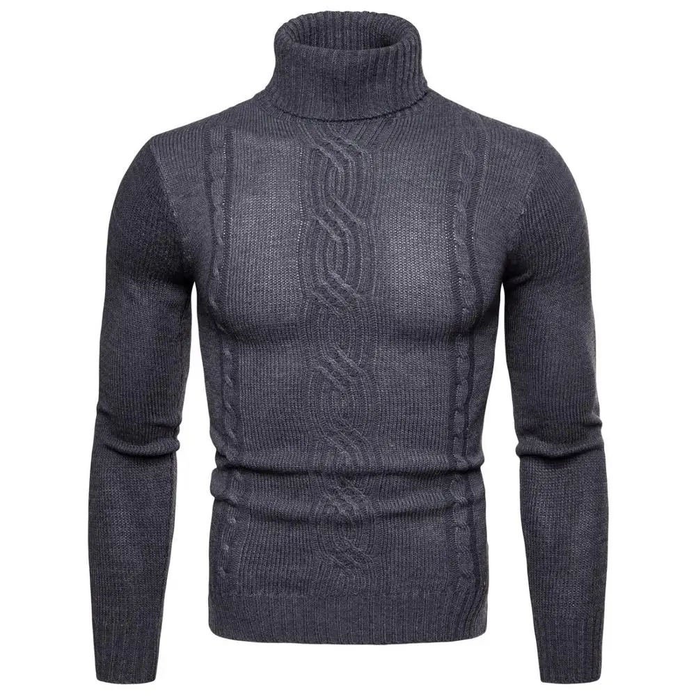 

Male Sweaters Turtleneck Bottoming shirts 2019 Fashion MOOWNUC Sweaters Solid Autumn Casual Pullover Slim Windproof Homme Men