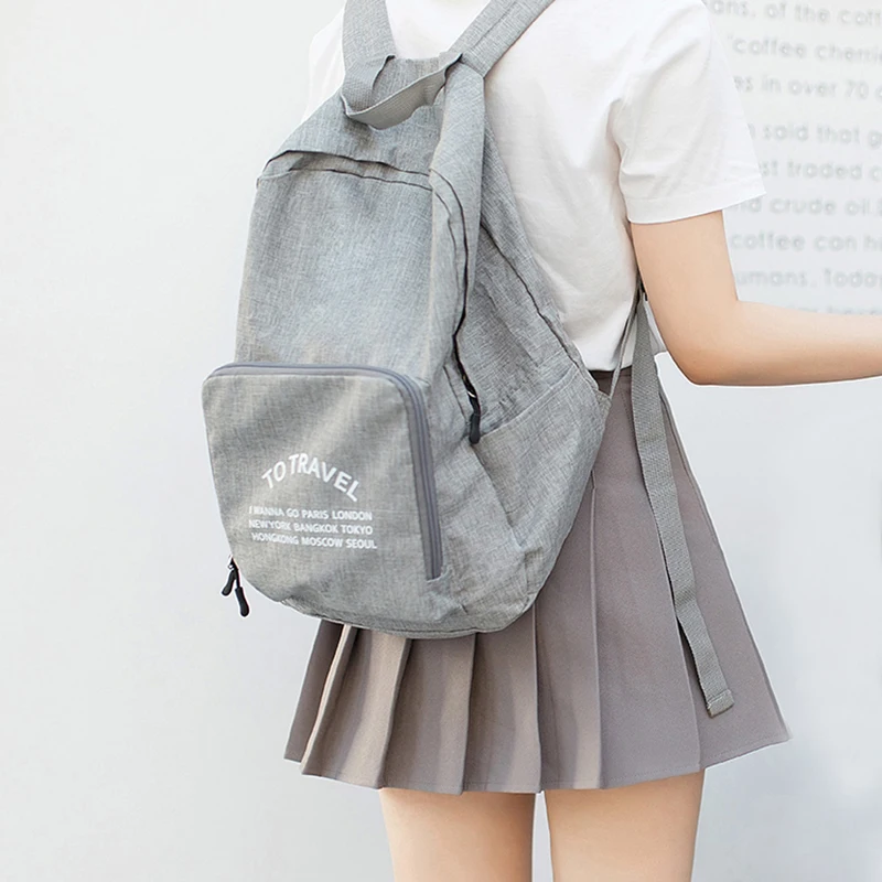 

Casual Men Backpack Waterproof Soft Backpack Bag Lightweight Teenagers Travel Fold Bag Large Capacity School Bags Girls