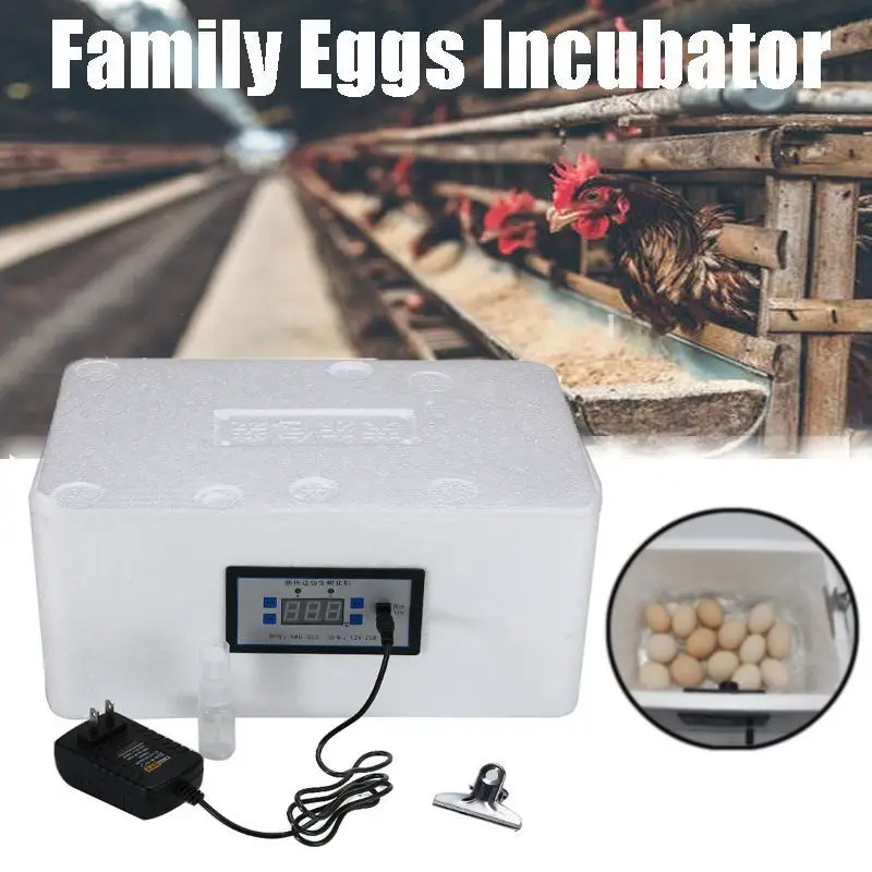 

Home Digital Automatic Family Eggs Incubator Chicken Poultry Hatcher 22 Position Foam Waterbed Incubator Farm Incubation Tools