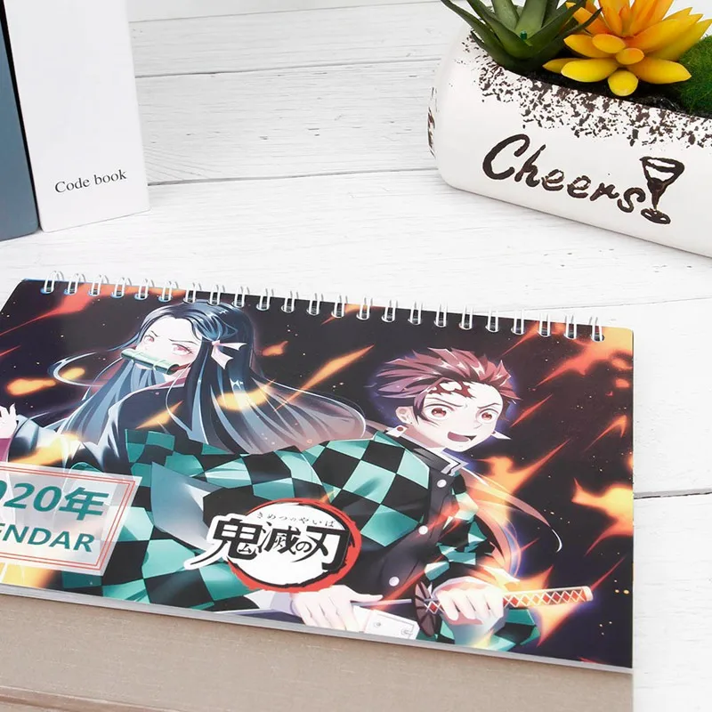Лидер продаж года, календарь Kimetsu No Yaiba, японское аниме, истребитель демонов, сделай сам, Мультяшные персонажи, катушки, календари, ежедневный планировщик