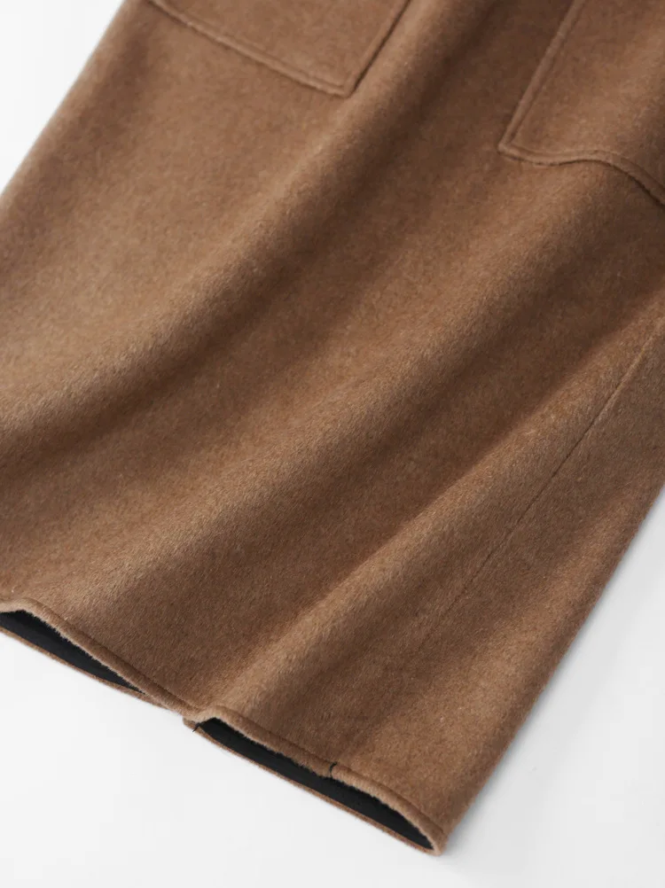 Mozuleva 2020 Autumn and Winter Double-Sided Two-Tone Double-Faced Woolen Goods Skirt Womens 2020 Spring Woolen Overskirt