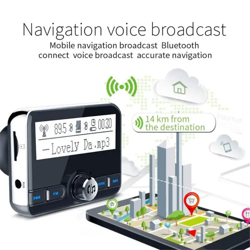B31 Bluetooth 4,2 автомобильный fm-передатчик удобный практичный удобный дизайн USB зарядное устройство с 2,4 дюймовым дисплеем Автомобильный комплект