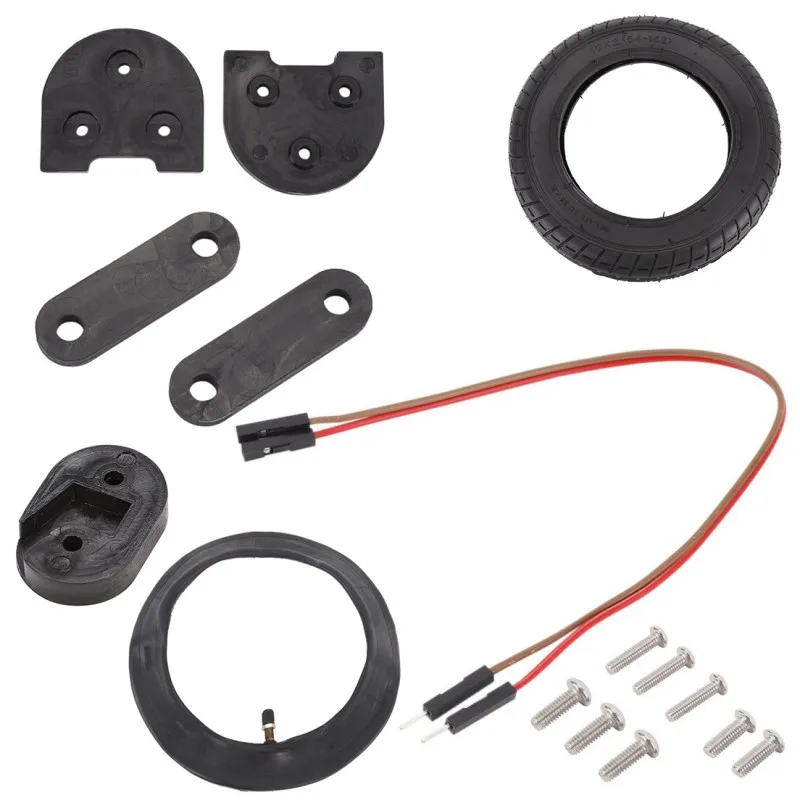 Rear Fender+taillight+foot Support Plastic Gasket Complete Sets+10*2 Inches Inner Tube And External Tyre For Xiaomi Scooter