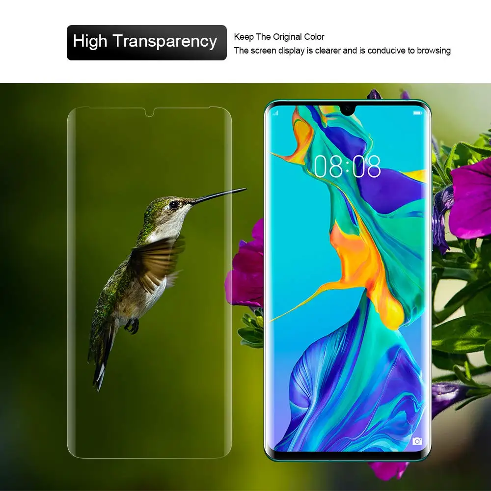 Защита для экрана от ультрафиолета для huawei mate 30 20 Pro, закаленное стекло, полное покрытие для huawei Honor mate 20 Pro P30 Lite, УФ стеклянная пленка