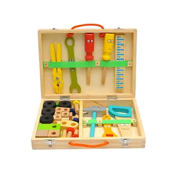 

34-Tool Toy Bag, Architectural Role-Playing Toy With Toy Storage Box