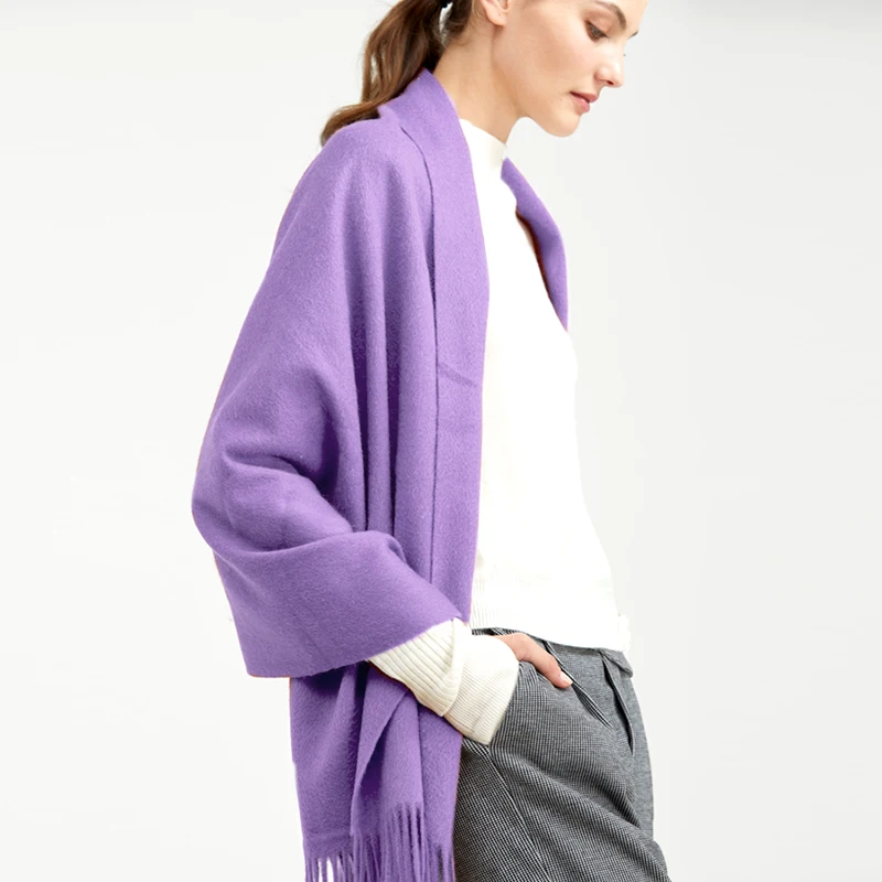 Большие размеры плед шарф женский зимний scarf шарфы женские платок шарф большой теплый вязаный большой шаль женская платки - Цвет: lavender
