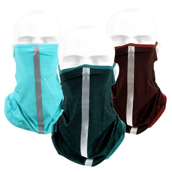 

LEEPEE Breathable and Soft Skin-friendly Ice Silk Multifunctional Motorcycle Face Shield Half Face Breathable Anti-UV Neck Hood
