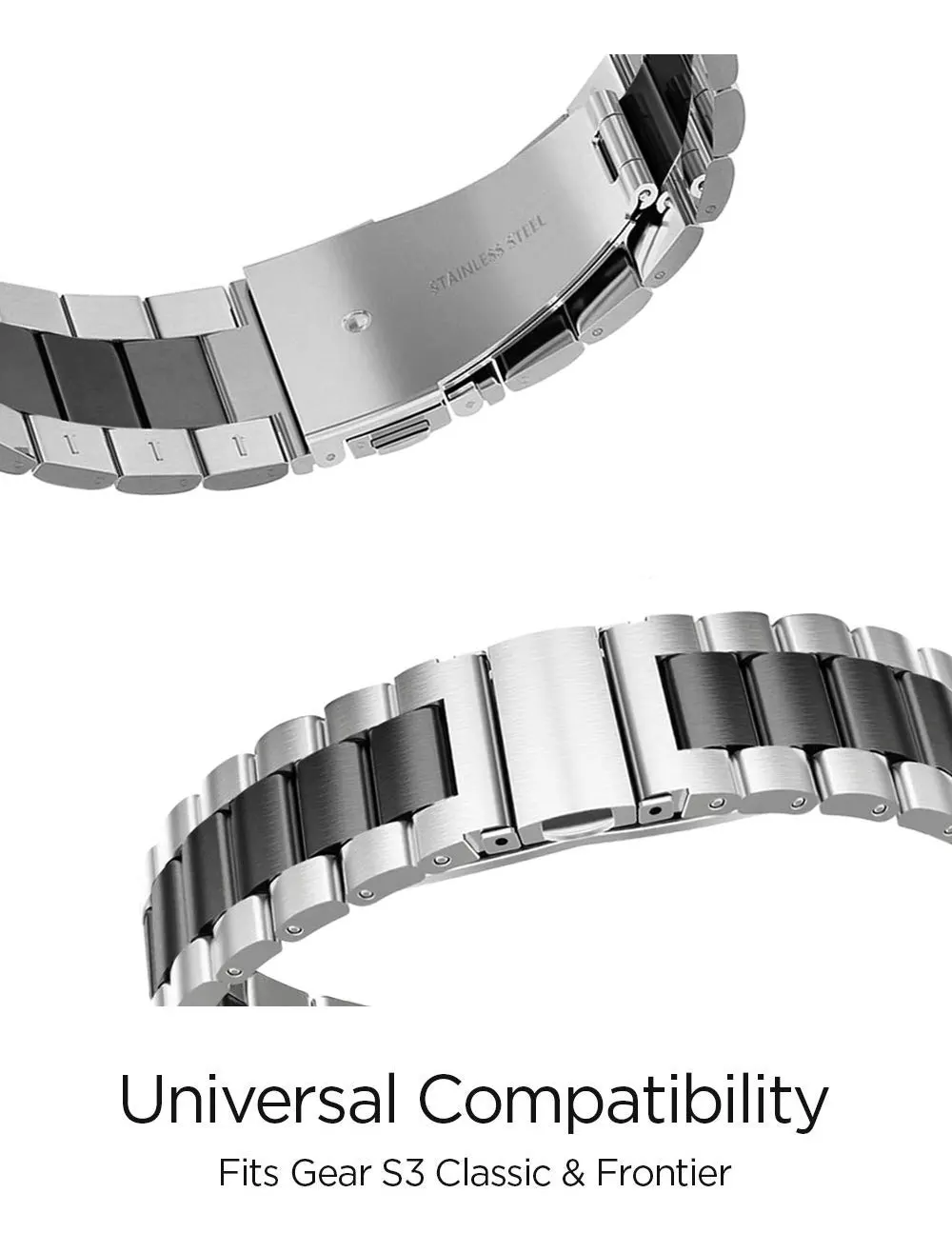 46 мм 42 мм ремешок для samsung gear S3 Frontier galaxy watch активная нержавеющая сталь 22 мм/20 мм ремешок для часов пленка+ инструмент+ ремешок для часов